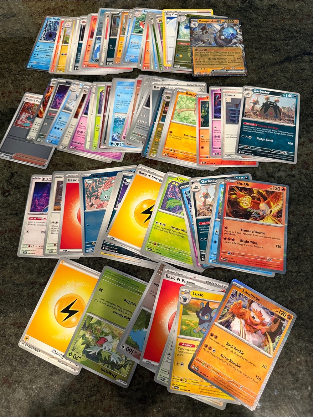 Pokémon Trading Card Lot - Assorted Colors 90 cards total